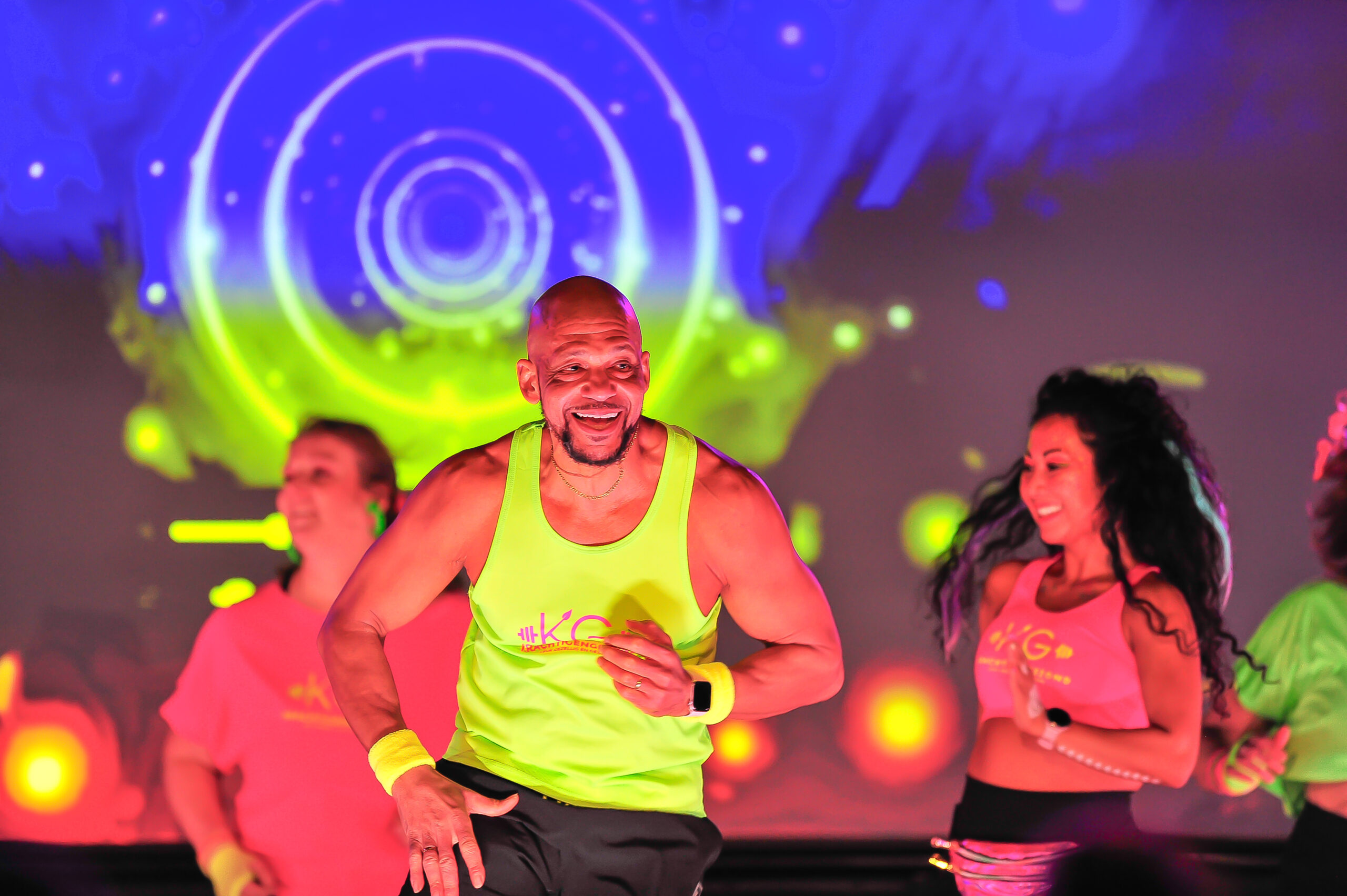 Zumba-instructeur tijdens de CZBP Winter Edition